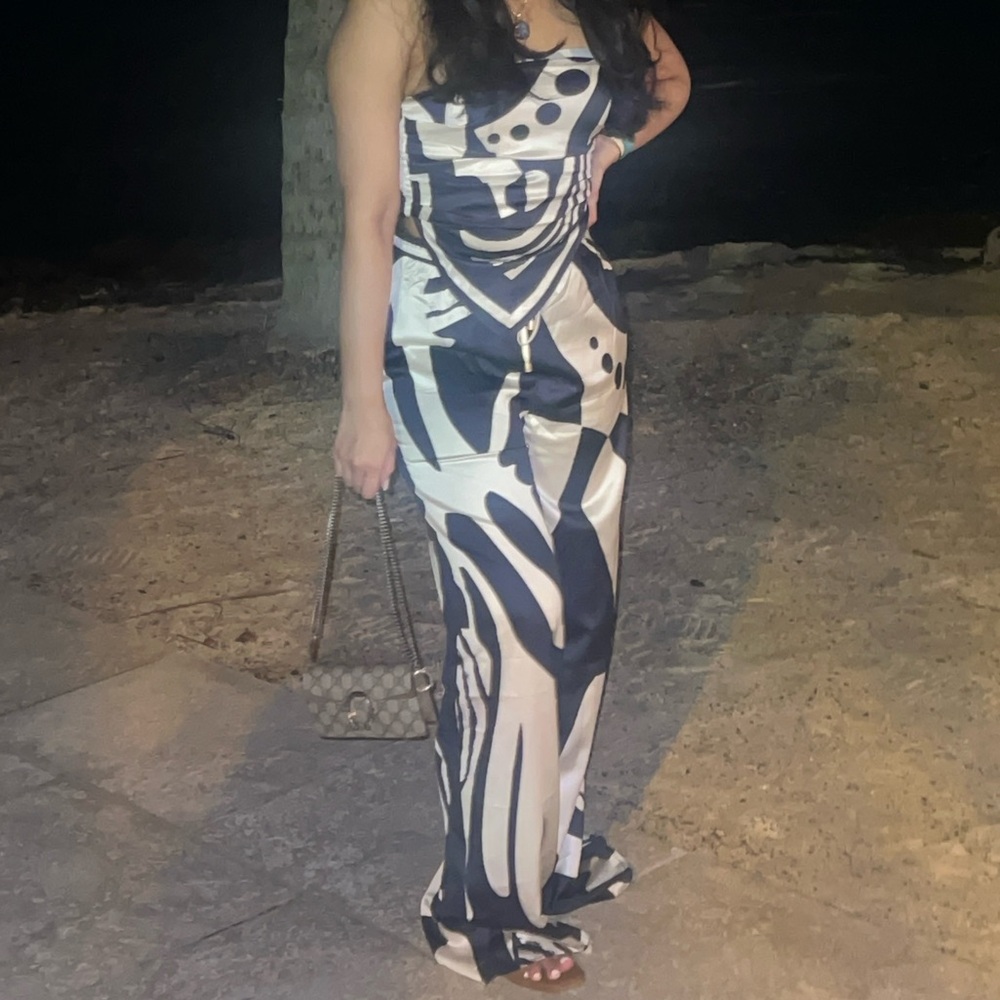 Matching two piece pants set